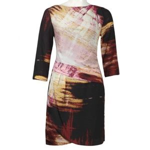 Vince Camuto Abstract Chiffon Sheath Mul Monologue